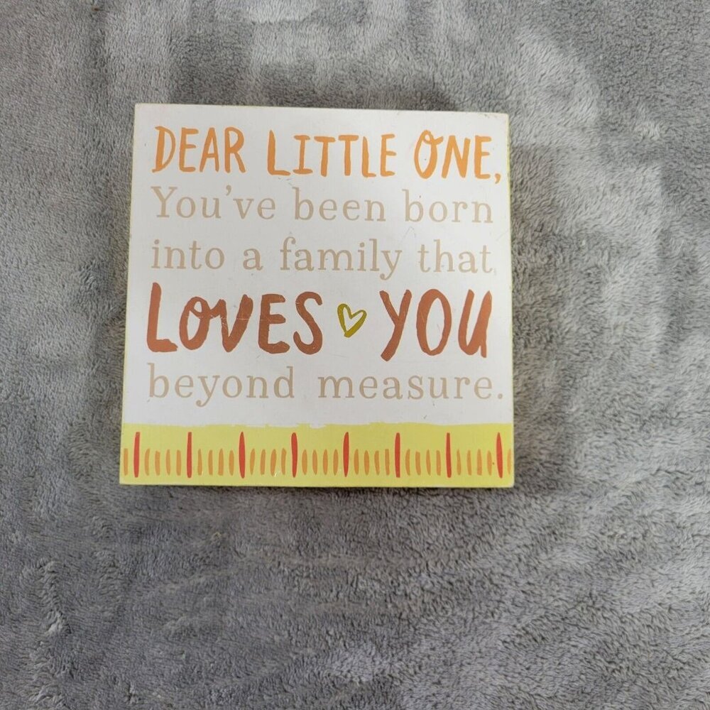 Baby Nursery Box Art Sign MDF Mixed Media Wall Plaque New Parent Shower S18E